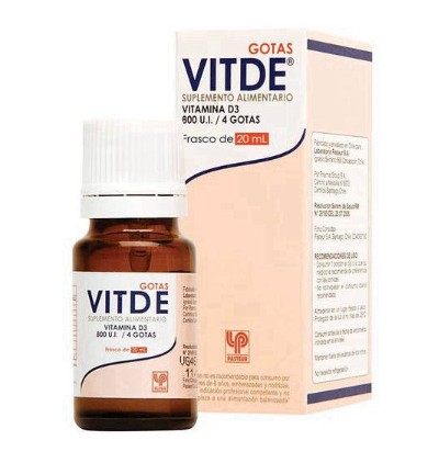 Imagen de VitDe Gotas 20 ml / Colecalciferol 800 UI en 4 gotas.
